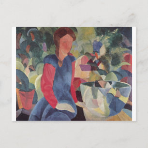 August Macke - Girl met Fish Bell 1914 Fischglocke Briefkaart