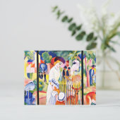 August Macke - Grote dierentuin, August Macke schi Briefkaart (Staand voorkant)