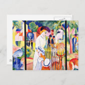 August Macke - Grote dierentuin, August Macke schi Briefkaart (Voorkant / Achterkant)