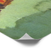 August Macke - House in Garden 1914 Waterolor Poster (Hoek)