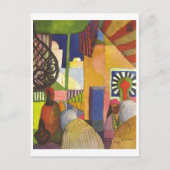 August Macke - il Basar - 1914 in de Bazaar Briefkaart (Voorkant)