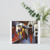 August Macke kleurrijk schilderij, Mode Shop Briefkaart (Staand voorkant)