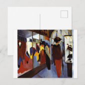 August Macke kleurrijk schilderij, Mode Shop Briefkaart (Voorkant / Achterkant)