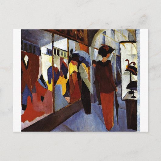 August Macke kleurrijk schilderij, Mode Shop Briefkaart (Voorkant)