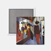 August Macke kleurrijk schilderij, Mode Shop Magneet (Voorkant / Achterkant)