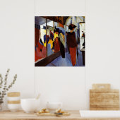 August Macke kleurrijke schilderij, Mode Shop, Poster (Keuken)