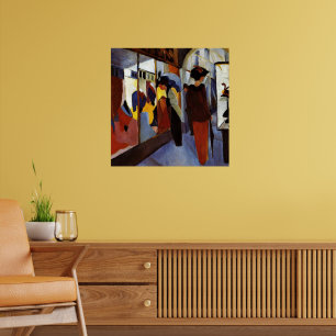 August Macke kleurrijke schilderij, Mode Shop, Poster