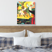 August Macke kunst, Russisch Ballet, Canvas Afdruk (Insitu (Slaapkamer))