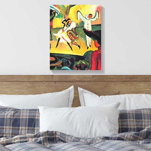 August Macke kunst, Russisch Ballet, Canvas Afdruk (Insitu (Slaapkamer))