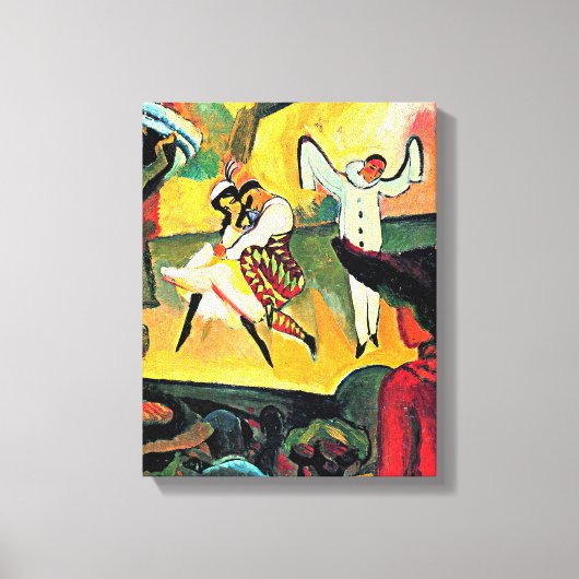 August Macke kunst, Russisch Ballet, Canvas Afdruk (Voorkant)