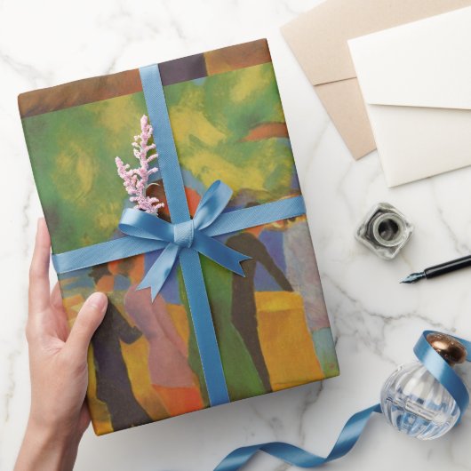 August Macke Lady in een groenbladerpapier Cadeaupapier (Geschenken)