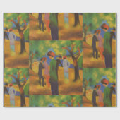 August Macke Lady in een groenbladerpapier Cadeaupapier (Vlak)