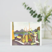 August Macke - Landscape met Hammamet 1914 Briefkaart (Staand voorkant)