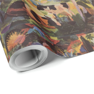 August Macke Landscape met Koeien en Camel Cadeaupapier