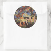 August Macke Landscape met Koeien en Camel Ronde Sticker (Tas)