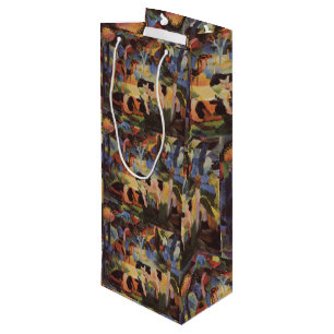 August Macke Landscape met Koeien en Camel Wijn Cadeautas