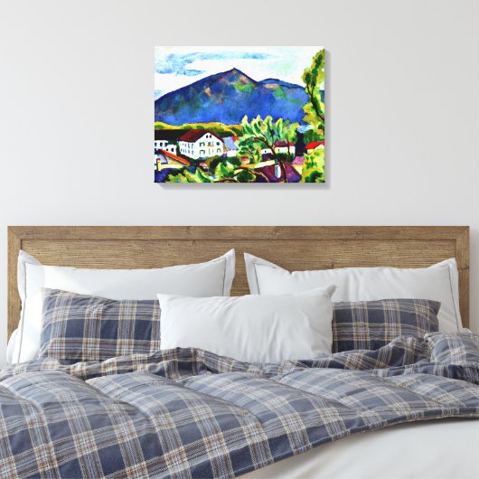 August Macke - Lente Landschap in Tegernsee Canvas Afdruk (Insitu (Slaapkamer))