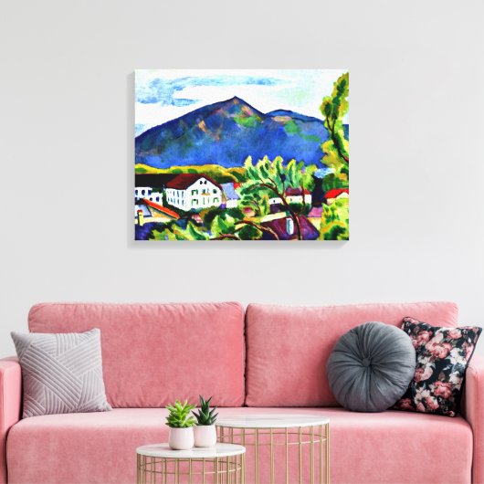August Macke - Lente Landschap in Tegernsee Canvas Afdruk (Insitu (Woonkamer))