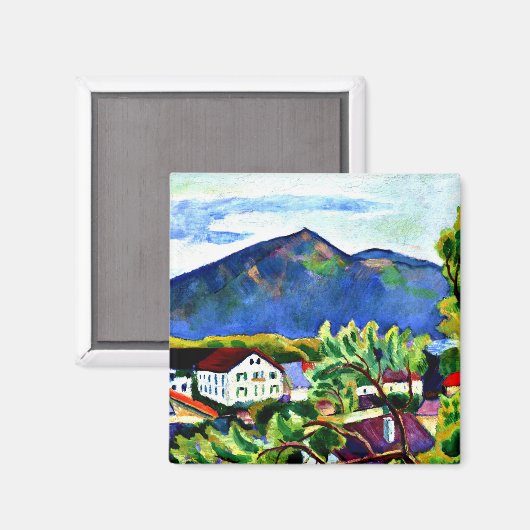 August Macke - Lente Landschap in Tegernsee Magneet (Voorkant / Achterkant)