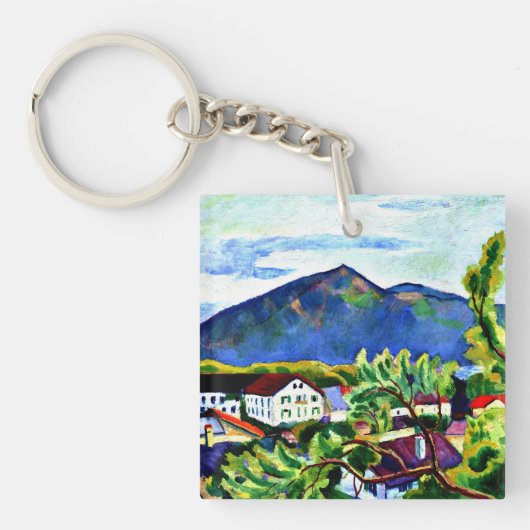 August Macke - Lente Landschap in Tegernsee Sleutelhanger (voorkant)