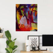 August Macke - Leute am blauen Zie 1913 @ Blue Zee Poster (Thuiskantoor)