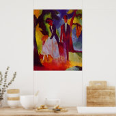 August Macke - Leute am blauen Zie 1913 @ Blue Zee Poster (Keuken)