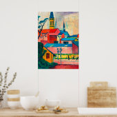 August Macke - Marienkirche, fijne kunst, Poster (Keuken)