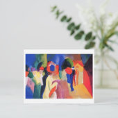 August Macke - met gele Waterverf van 1913 Briefkaart (Staand voorkant)