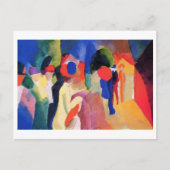 August Macke - met gele Waterverf van 1913 Briefkaart (Voorkant)