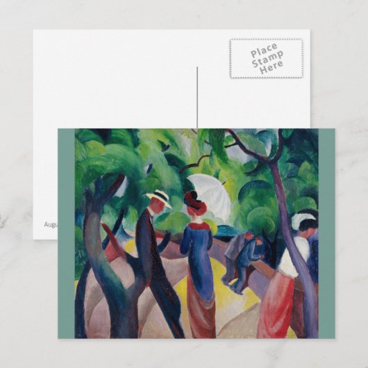 August Macke Promenade Briefkaart (Voorkant / Achterkant)