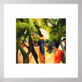 August Macke. "Promenade" - Poster voor fijne kuns