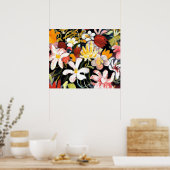 August Macke schilderij, Bloementapijt Poster (Keuken)