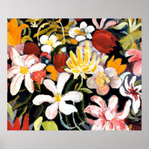August Macke schilderij, Bloementapijt Poster