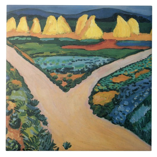 August Macke-schilderij, Groentelanden Tegeltje (Voorkant)