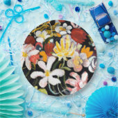 August Macke schilderij, tapijt van bloemen Papieren Bordje (Feest)