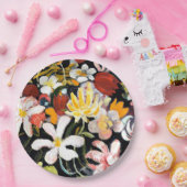 August Macke schilderij, tapijt van bloemen Papieren Bordje (Feest)