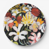 August Macke schilderij, tapijt van bloemen Papieren Bordje (Voorkant)