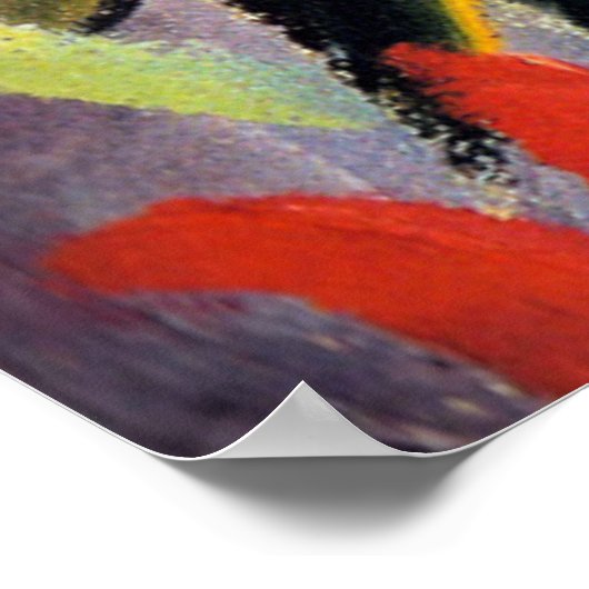 August Macke schilderij, tapijt van bloemen Poster (Hoek)