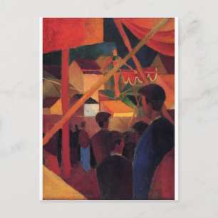 August Macke - Seiltänzer 1914 Oil Canvas Circus Briefkaart
