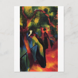 August Macke - Sonniger Weg - 1913 - Sunny Way Oil Briefkaart