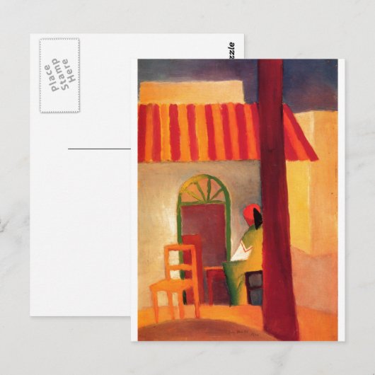 August Macke - Turks Cafe 1914 Türkisches Café Briefkaart (Voorkant / Achterkant)
