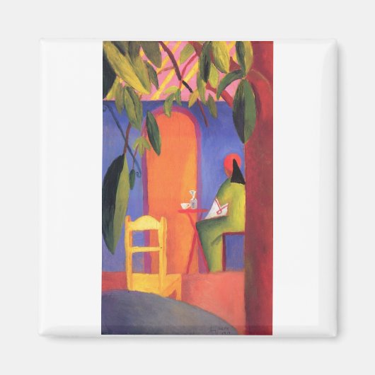 August Macke - Turks Café 1914 Türkisches Café Magneet (Voorkant)