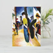 August Macke - Twee vrouwen voor een hoedenwinkel Kaart (Staand voorkant)