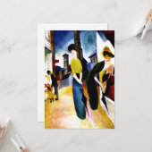 August Macke - Twee vrouwen voor een hoedenwinkel Kaart (Voorkant / Achterkant in situ)