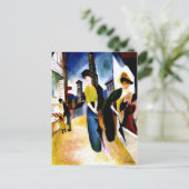 August Macke - Twee vrouwen voor een Pet Winkel Briefkaart (Staand voorkant)