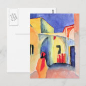 August Macke - Uitzicht in een Lane Briefkaart (Voorkant / Achterkant)