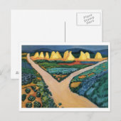 August Macke - Vegetable Fields 1911 Oil on Canvas Briefkaart (Voorkant / Achterkant)