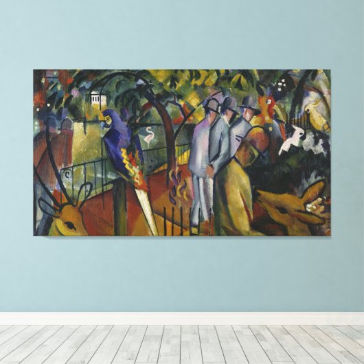August Macke | Zoological Garden I Canvas Afdruk (Insitu (Houten vloer))