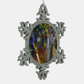 August Macke | Zoologische tuin I Tin Sneeuwvlok Ornament (Links)