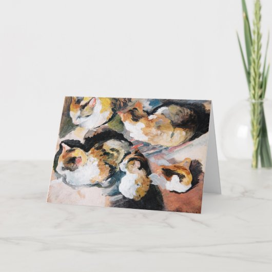 August Macke's Katzenstudien (Studie van een kat) Kaart (Voorkant)